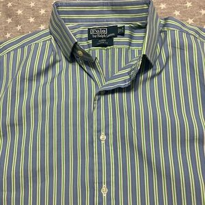 Polo Ralph Lauren Button Down Shirt Men’s 17 34/35 Multicolored Striped Long Slv